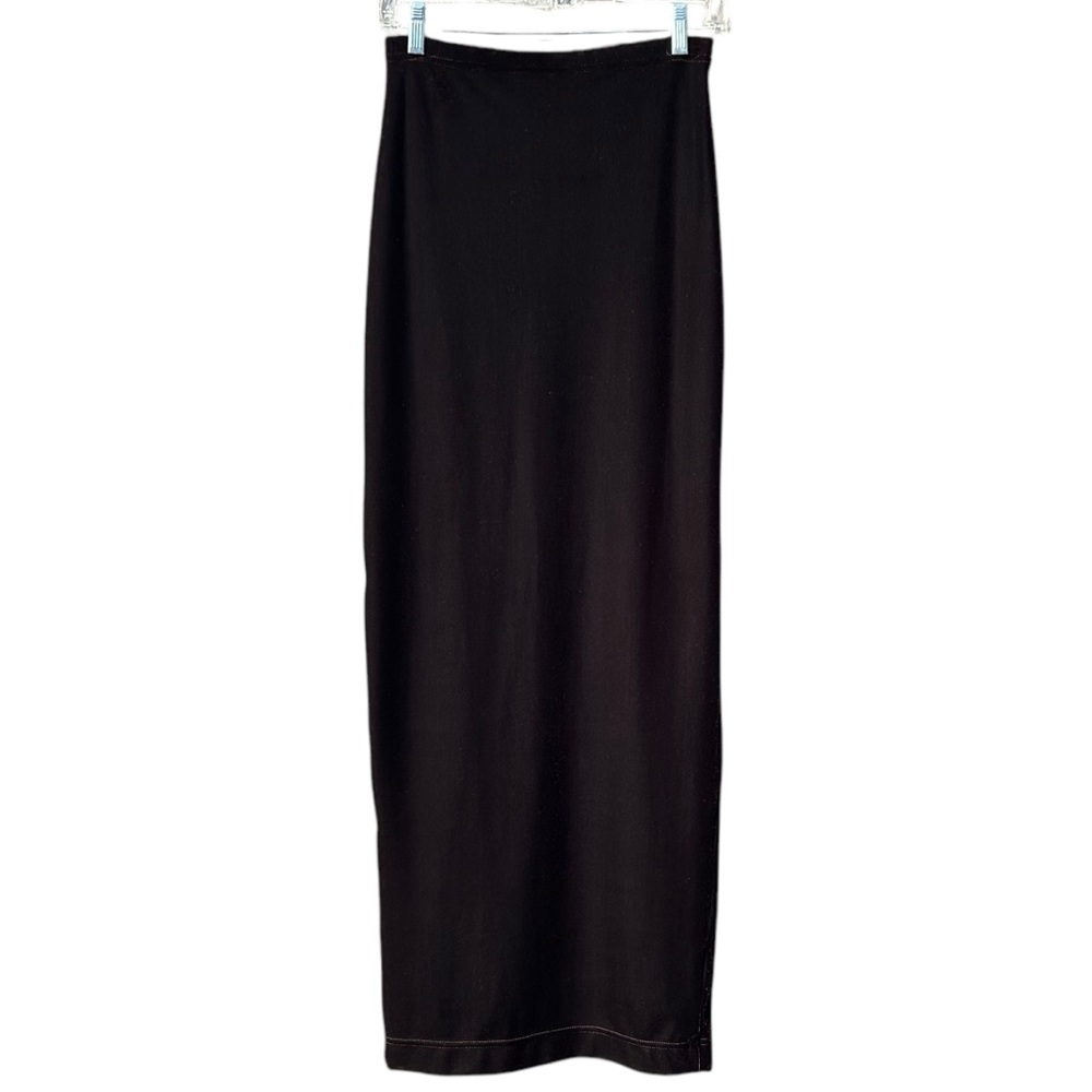 Vintage Cache Brown Velvet Maxi Skirt Pull On Fully Lined Women’s Small Long